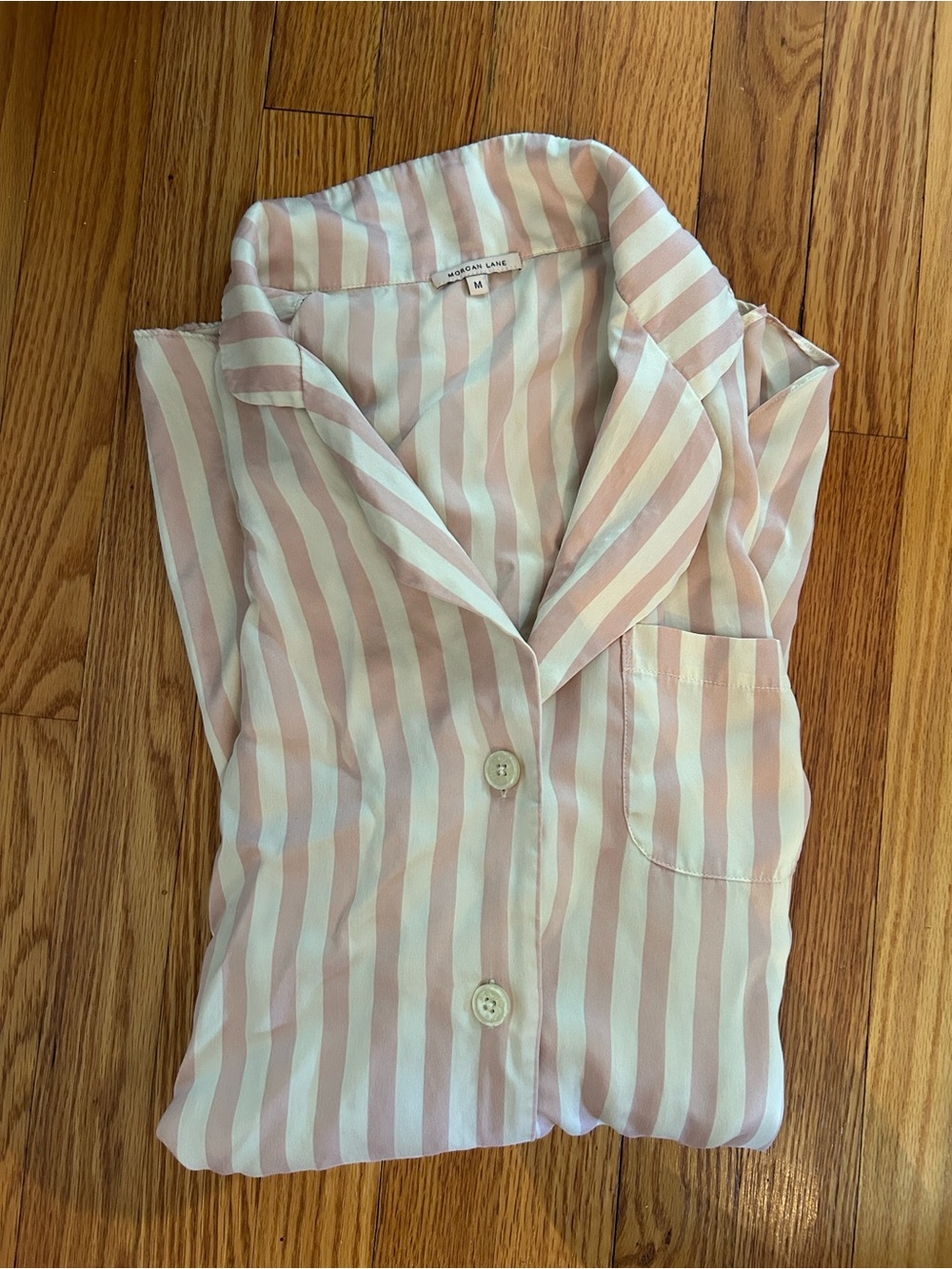 Morgan Lane Pink and Cream Striped nightgown